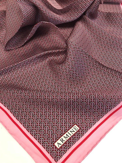 Armine İpek Eşarp Nostalji - 8733-31 Pudra Kırmızı Twill
