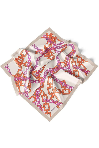 Armine İpek Eşarp Nostalji - 8736-11 Krem Turuncu Twill