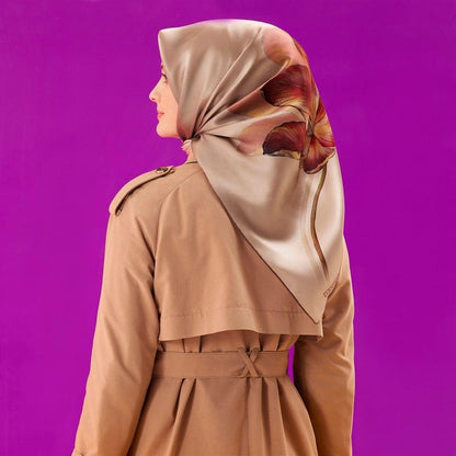 Armine İpek Eşarp Nostalji - 8737-07 Vizon Twill