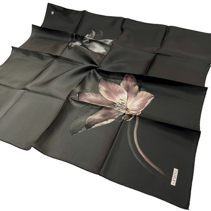 Armine İpek Eşarp Nostalji - 8737-54 Siyah Twill