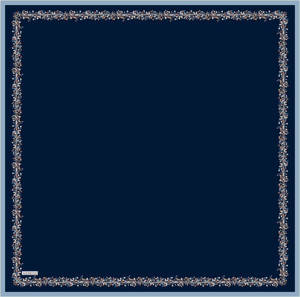 Armine İpek Eşarp Nostalji - 8765-17 Lacivert Mavi Twill