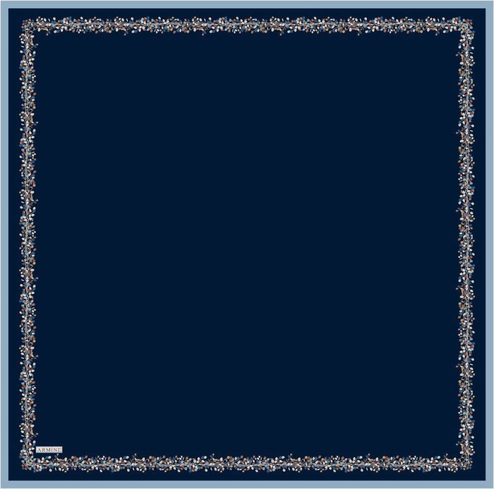 Armine İpek Eşarp Nostalji - 8765-17 Lacivert Mavi Twill