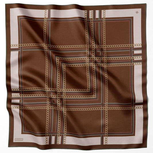 Armine İpek Eşarp Nostalji - 8845-09 Acı Kahve Twill