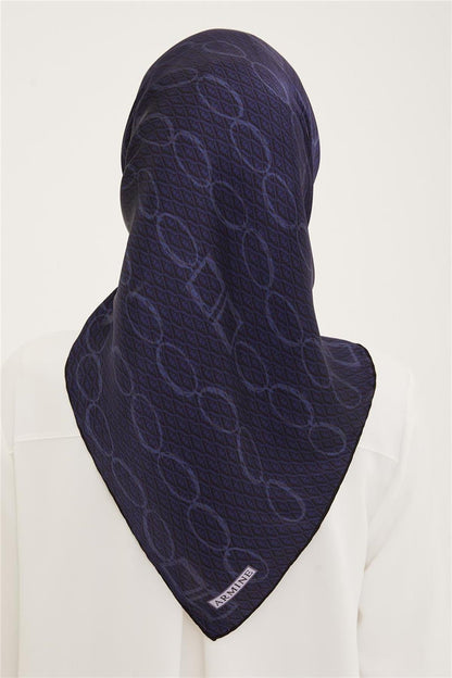 Armine İpek Eşarp Nostalji - 8925-34 Lacivert Twill