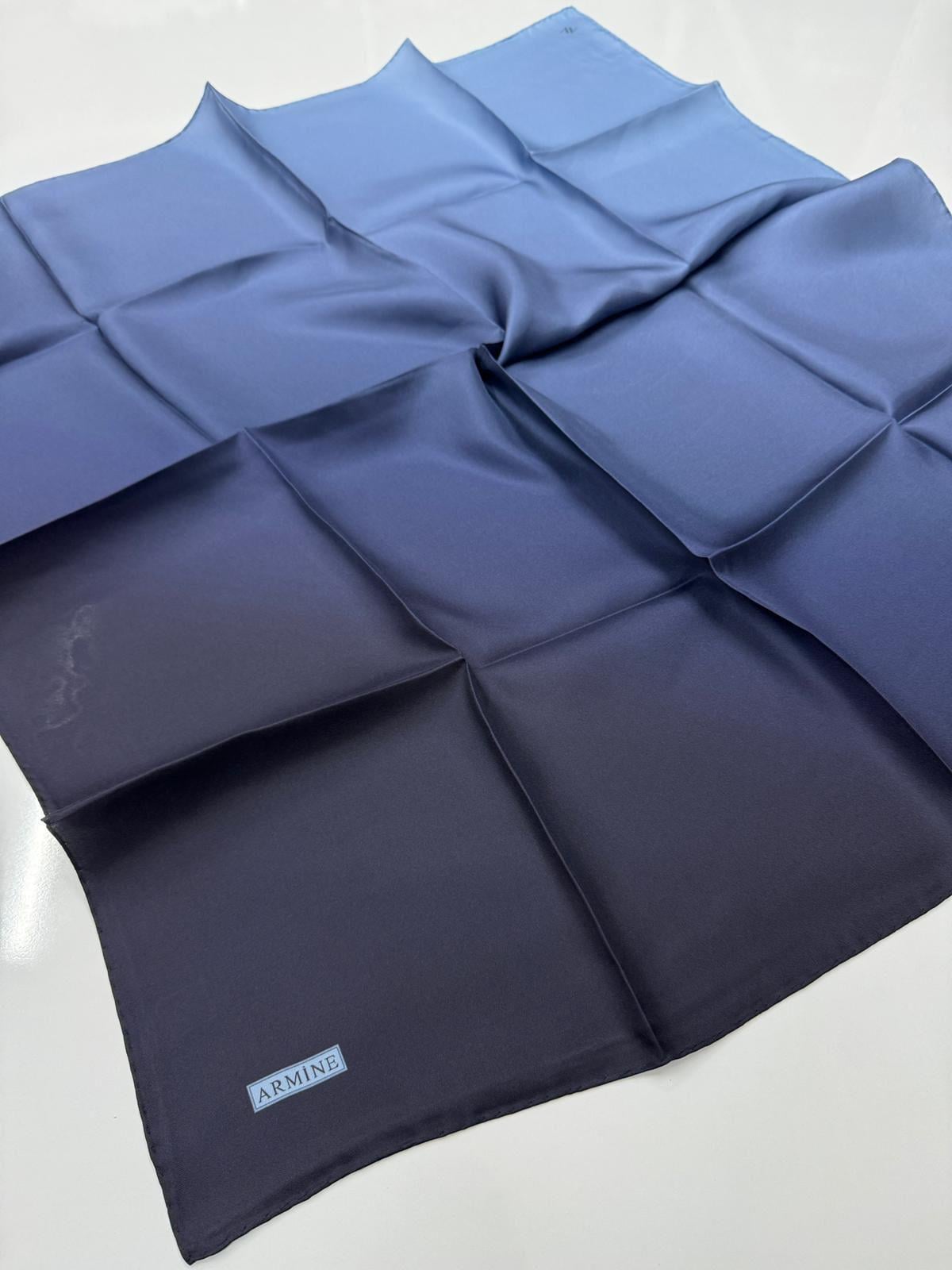 Armine İpek Eşarp Nostalji - 8971-82 Lacivert Mavi Twill