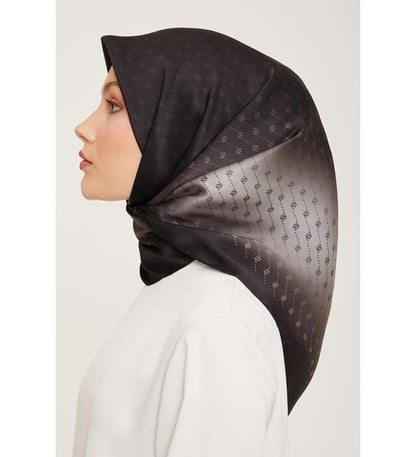 Armine İpek Eşarp Nostalji - 9003-08 Siyah Sura