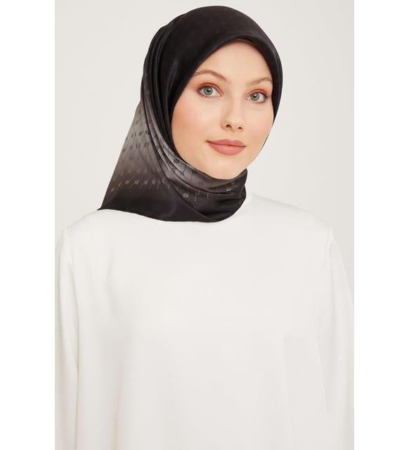 Armine İpek Eşarp Nostalji - 9003-08 Siyah Sura
