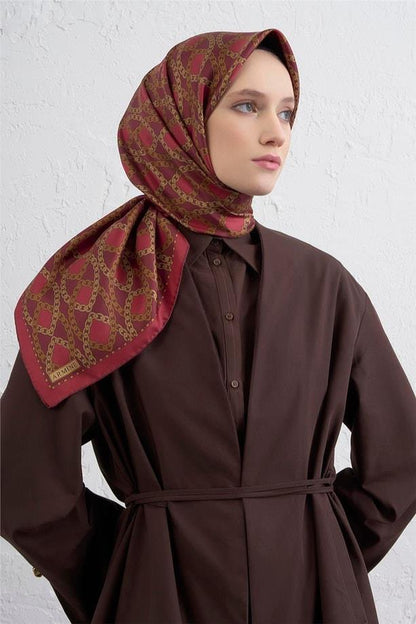 Armine İpek Eşarp Nostalji - 9410-01 Bordo Sura