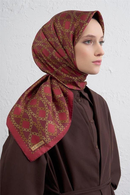 Armine İpek Eşarp Nostalji - 9410-01 Bordo Sura