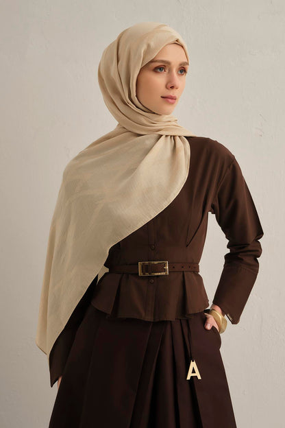 Armine Lyocell Şal - 1 - Bej 64