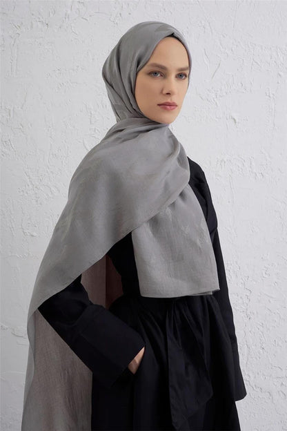 Armine Lyocell Şal - 1 - Gri 20