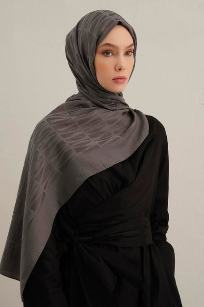 Armine Lyocell Şal - 3 - Füme 18