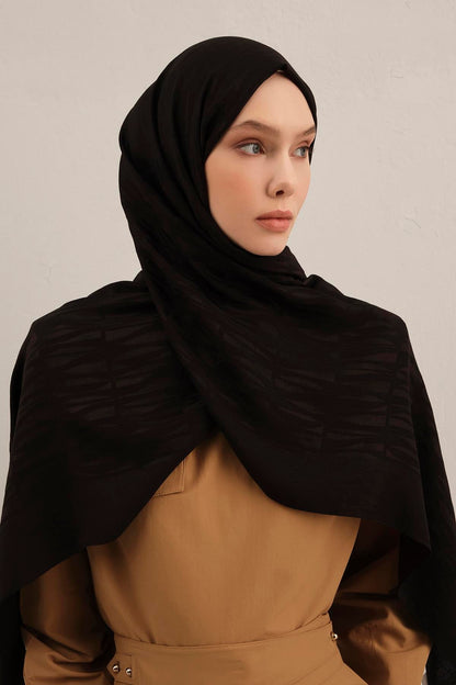 Armine Lyocell Şal - 3 - Siyah 01