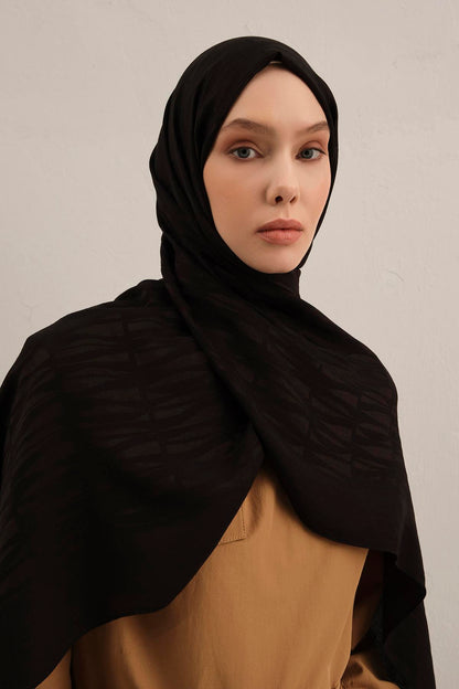 Armine Lyocell Şal - 3 - Siyah 01