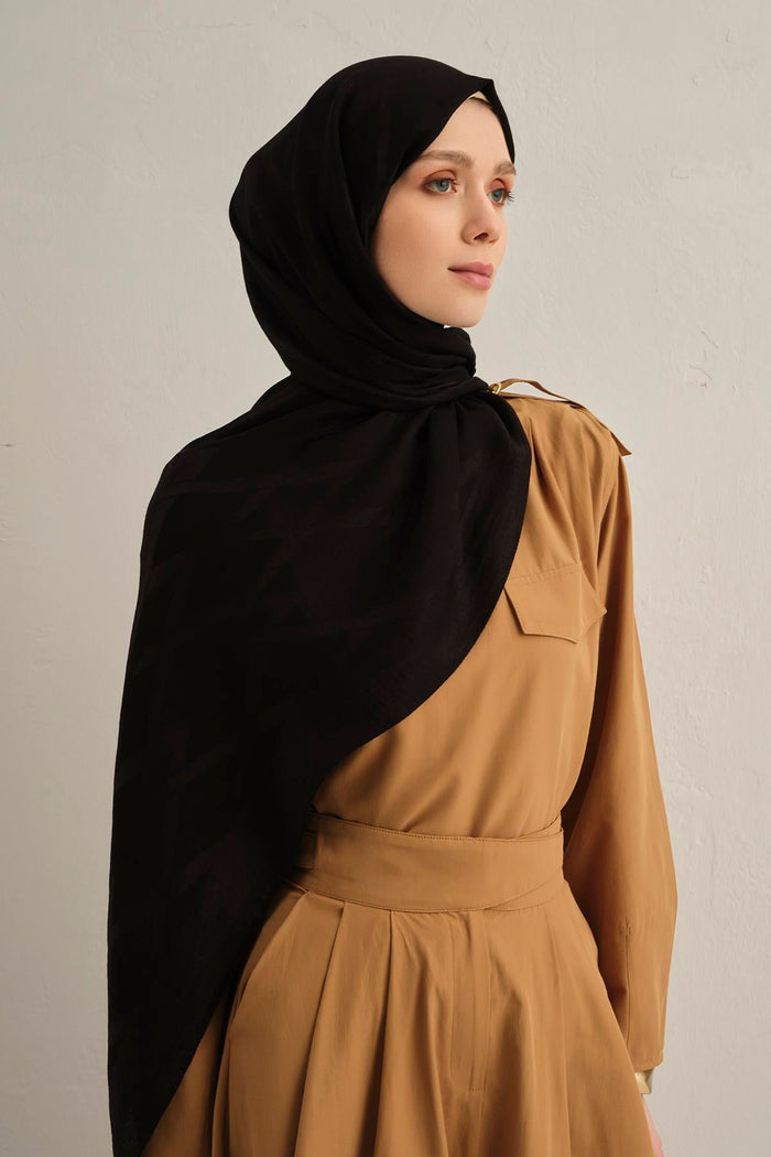 Armine Lyocell Şal - 1 - Siyah 01