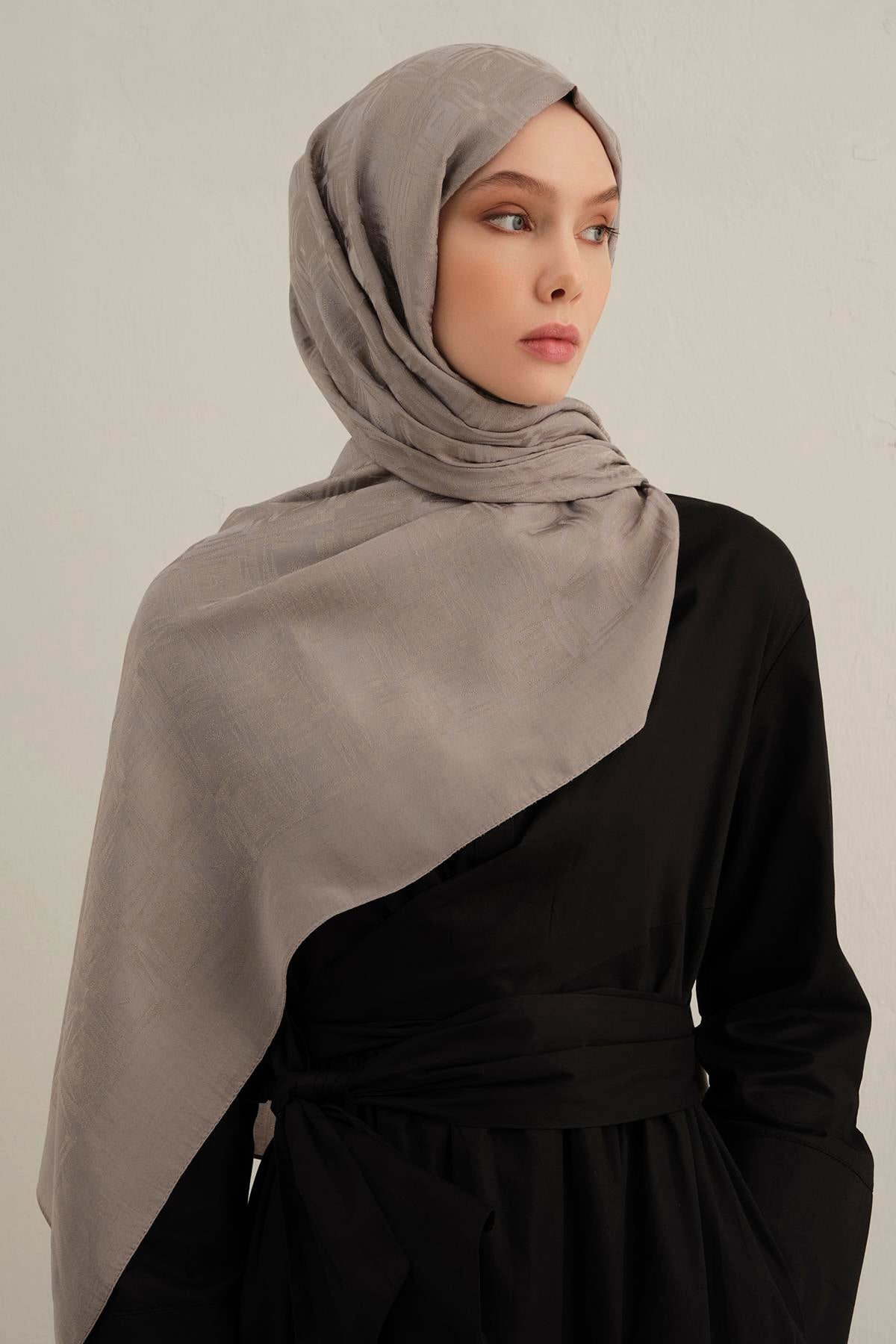 Armine Lyocell Şal - 6 - Gri 20