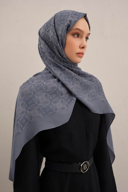 Armine Lyocell Şal - 6 - Kot Mavi 26