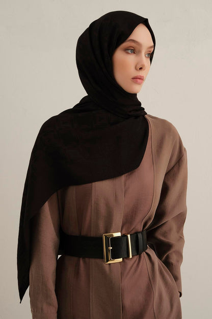 Armine Lyocell Şal - 6 - Siyah 01