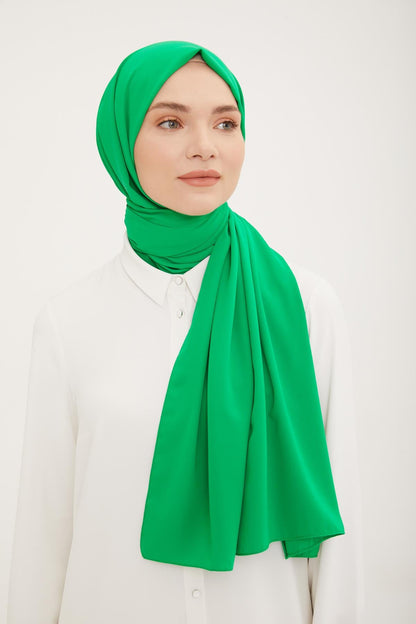 Armine Medine İpeği Şal - Açık Zümrüt 99005