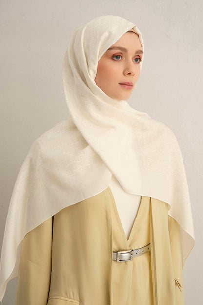 Armine Pamora Şal - Monogram Desenli 3 - Ekru 58