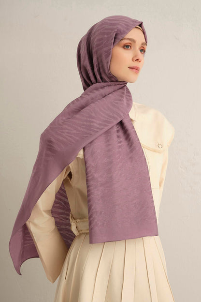 Armine Pamora Şal - Zebra Desenli 1 - Lila 42