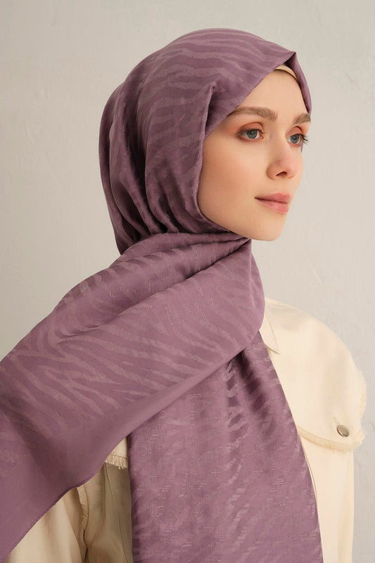 Armine Pamora Şal - Zebra Desenli 1 - Lila 42