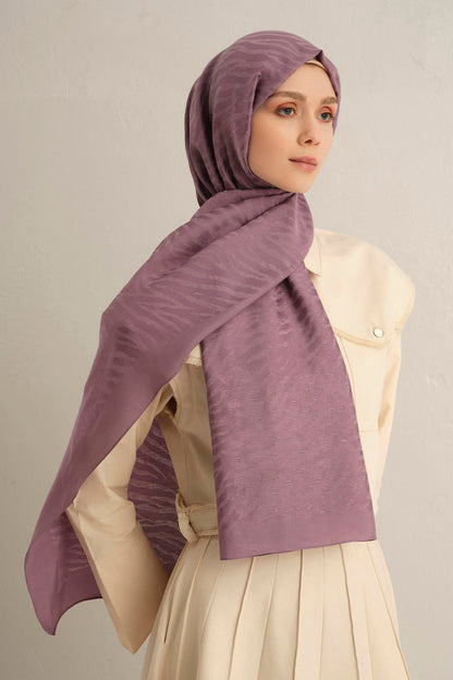 Armine Pamora Şal - Zebra Desenli 1 - Lila 42