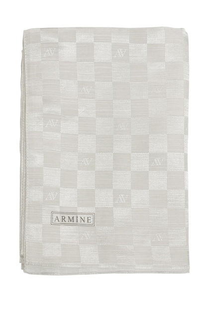 Armine Pamuk İpek Şal - Krem 17