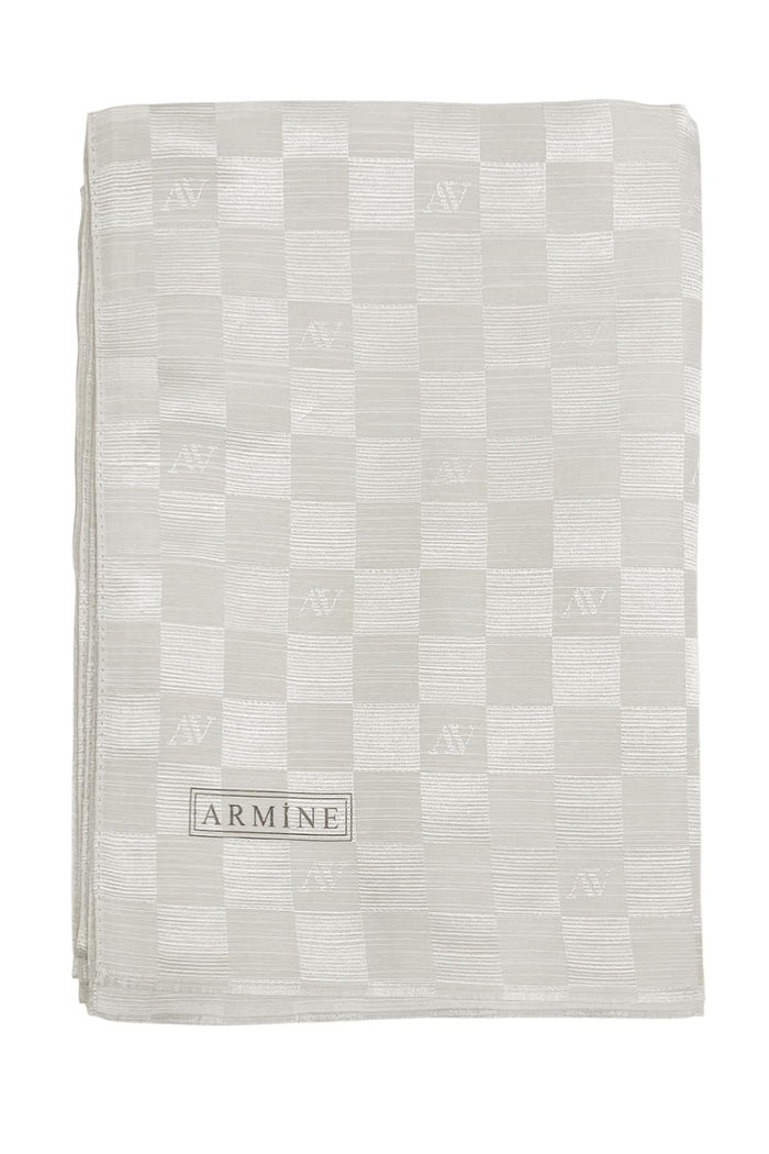 Armine Pamuk İpek Şal - Krem 17