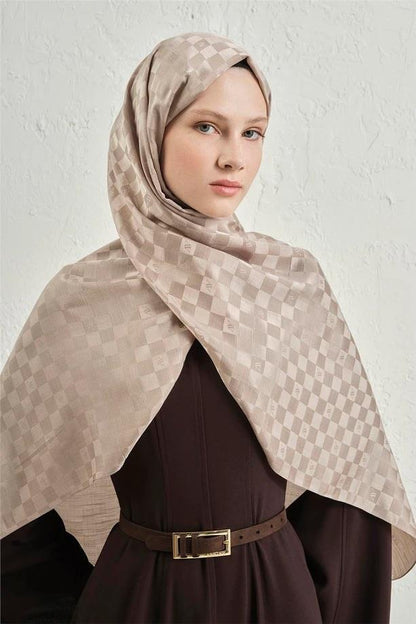 Armine Pamuk İpek Şal - Soft Vizon 07