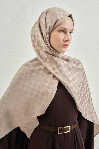Armine Pamuk İpek Şal - Soft Vizon 07
