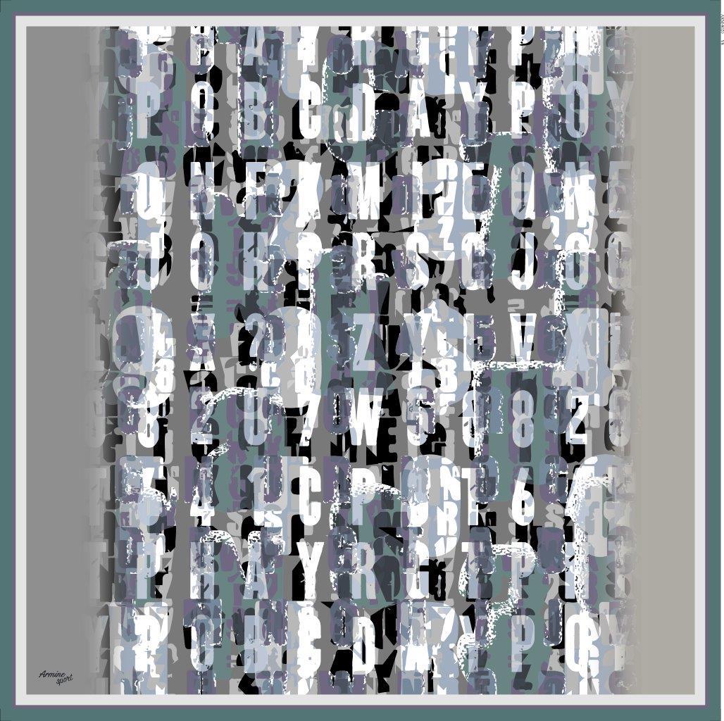 Armine Sport Twill Eşarp - 8020-08 Gri Mor