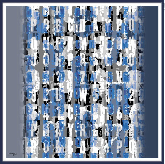 Armine Sport Twill Eşarp - 8020-09 Gri Mavi