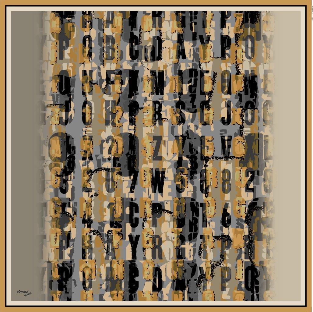 Armine Sport Twill Eşarp - 8020-13 Gri Bakır