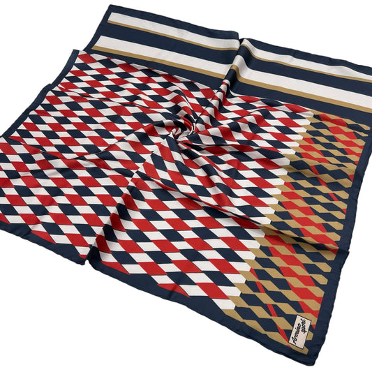 Armine Sport Twill Eşarp - 8031-06 Lacivert Kırmızı
