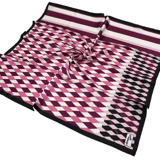 Armine Sport Twill Eşarp - 8031-15 Gül Kurusu Siyah