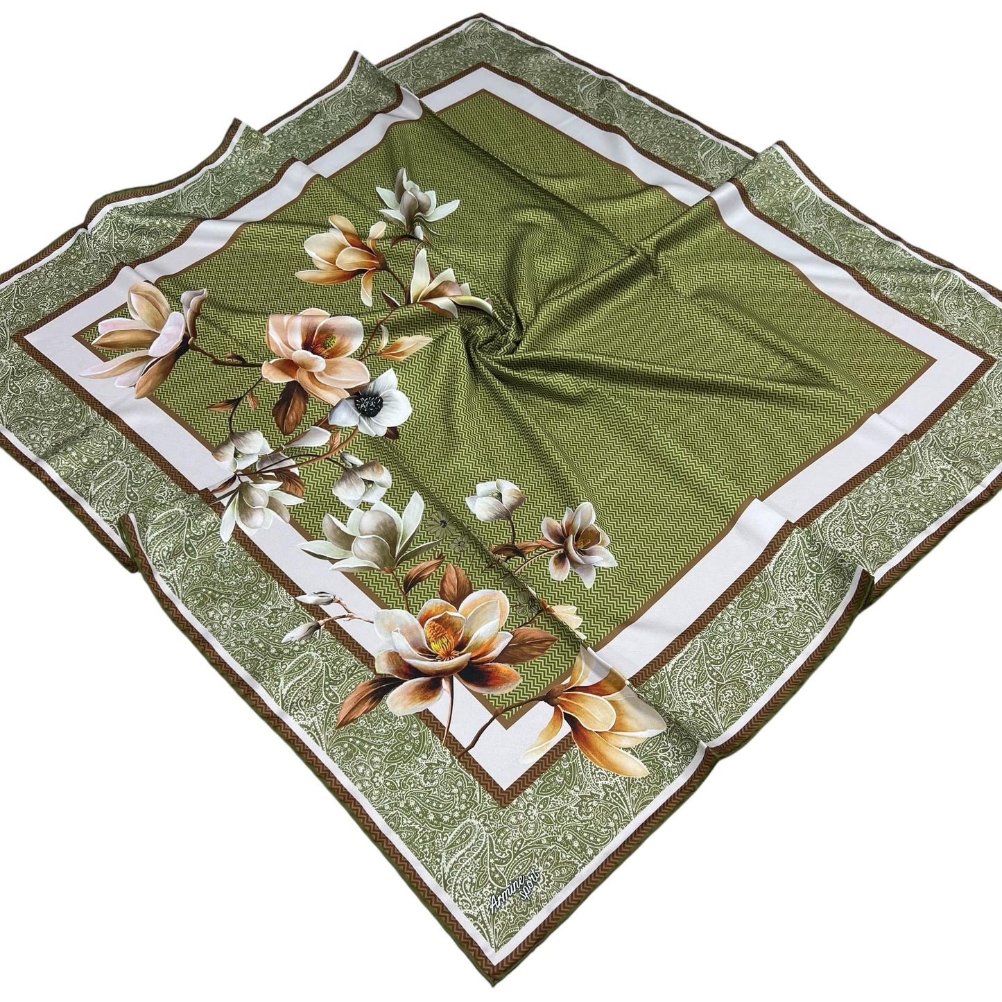 Armine Sport Twill Eşarp - 8532-107 Haki Yeşili