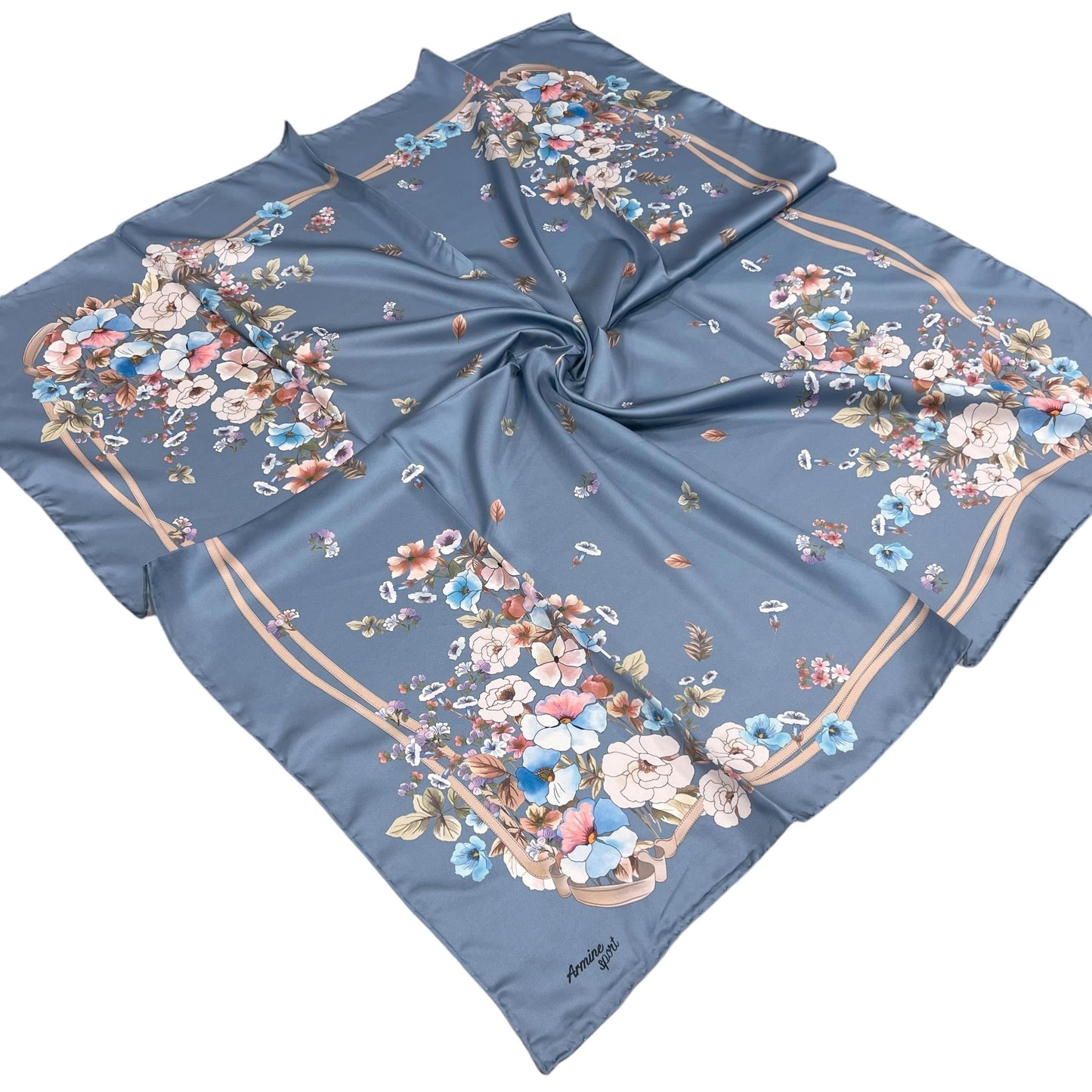 Armine Sport Twill Eşarp - 8533-32 İndigo