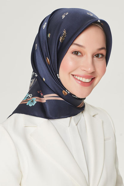 Armine Sport Twill Eşarp - 8533-34 Lacivert