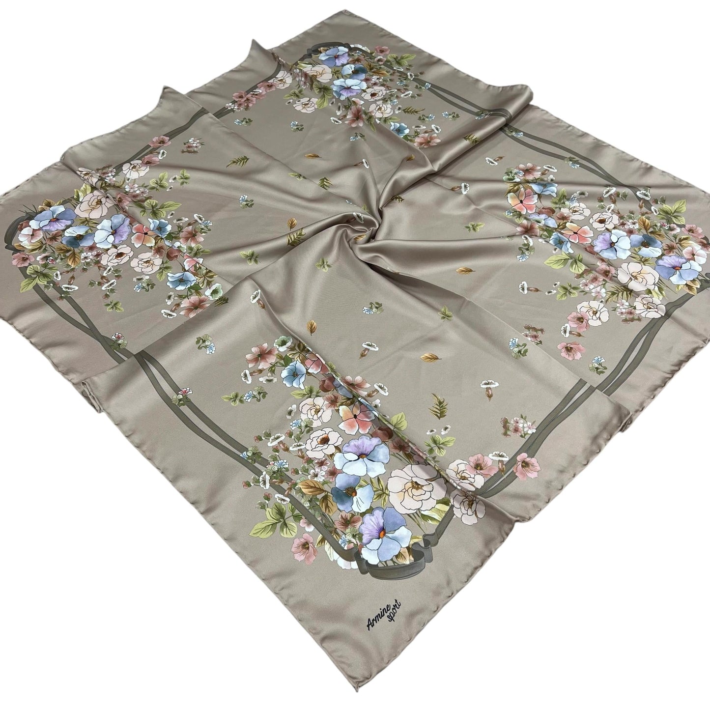 Armine Sport Twill Eşarp - 8533-92 Koyu Taş