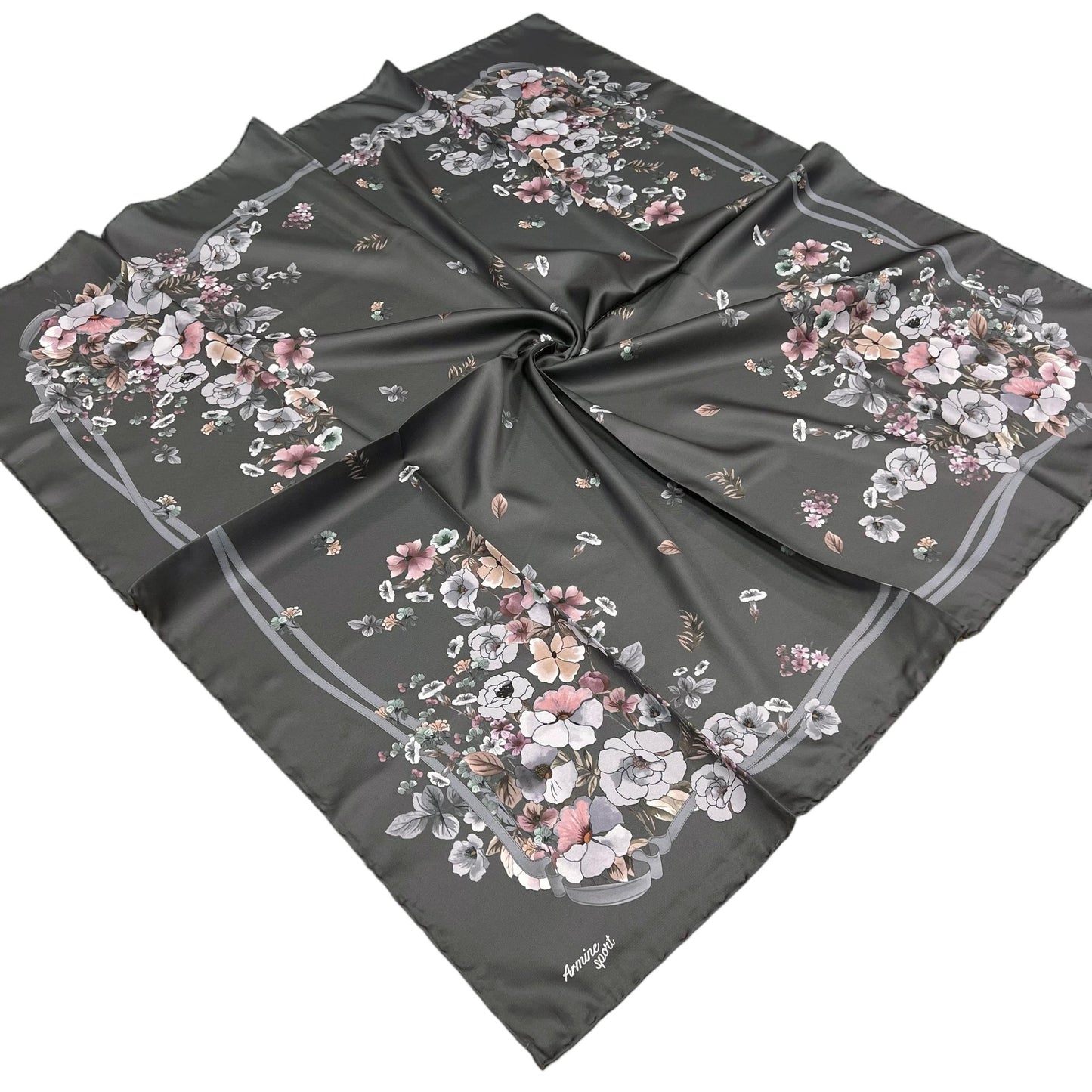 Armine Sport Twill Eşarp - 8533-94 Füme