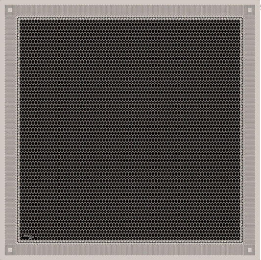 Armine Sport Twill Eşarp - 8556-05 Siyah Taş