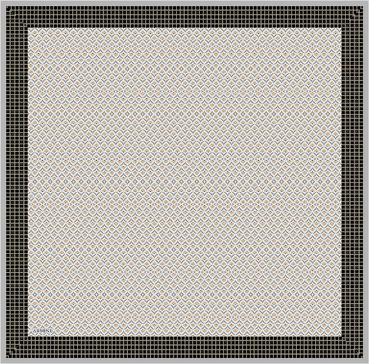 Armine Sport Twill Eşarp - 8557-37 Gri Sarı