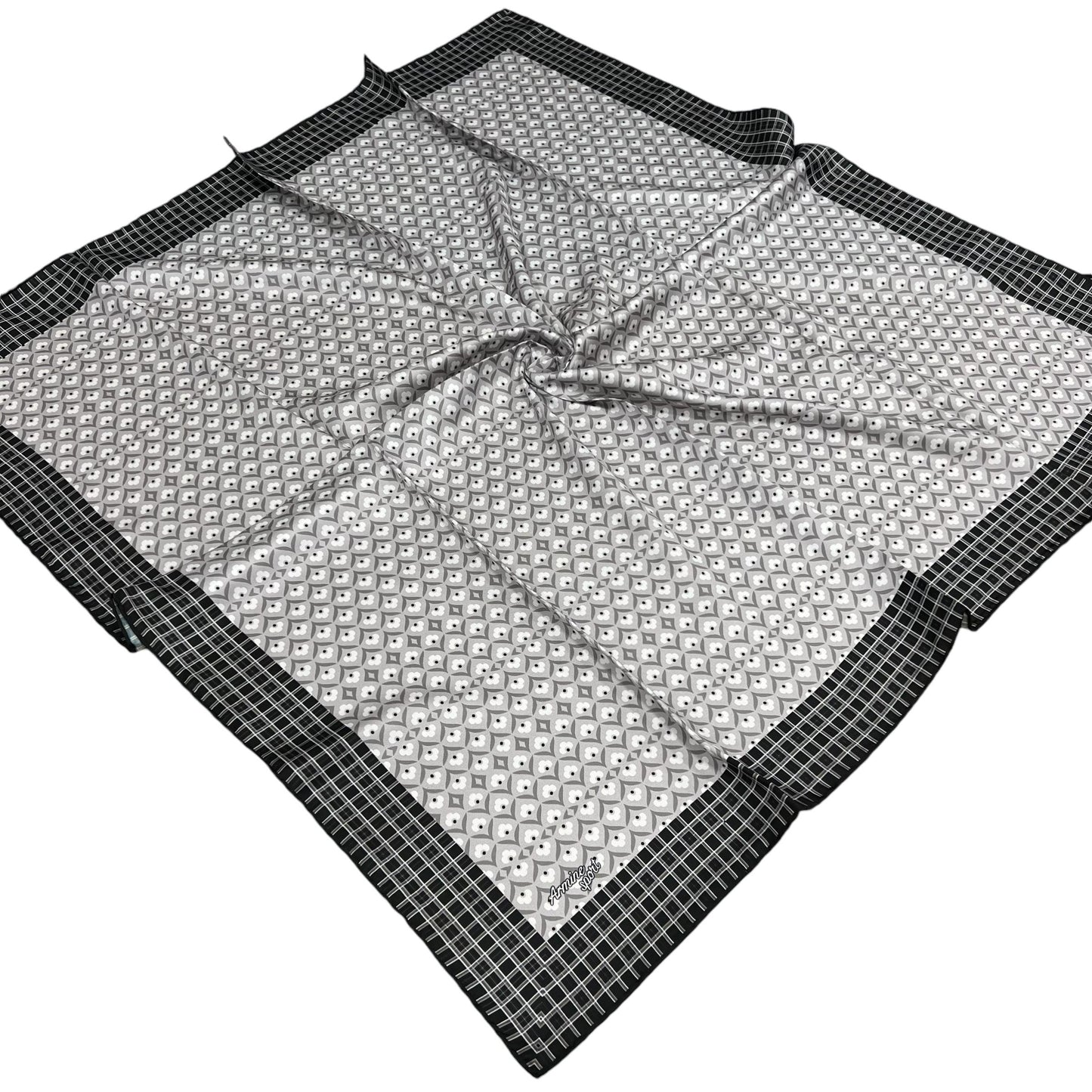 Armine Sport Twill Eşarp - 8557-91 Açık Gri Siyah