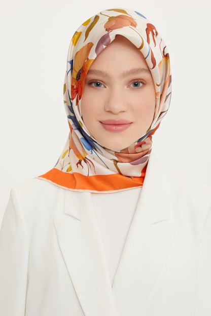 Armine Sport Twill Eşarp - 8740-32 Oranj
