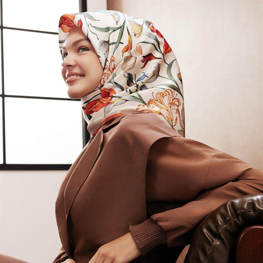 Armine Sport Twill Eşarp - 8825-03 Bej
