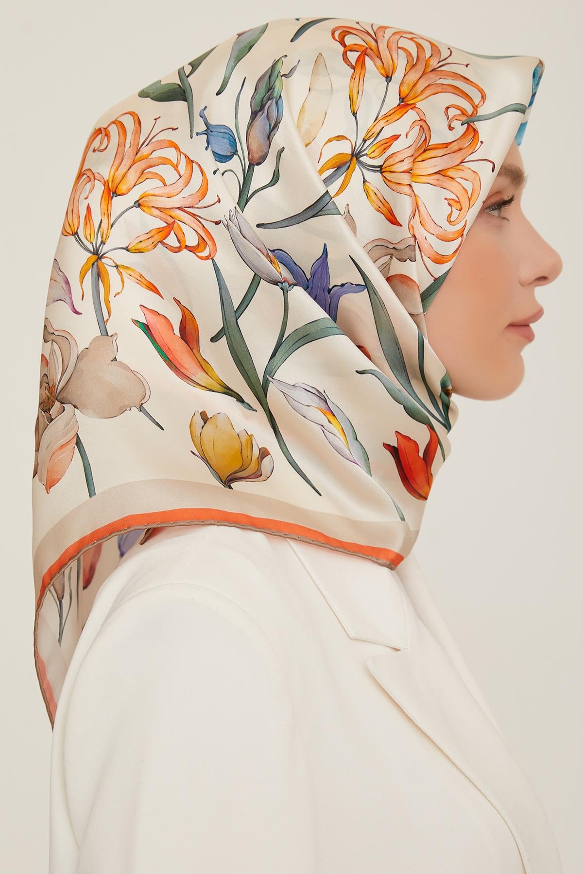 Armine Sport Twill Eşarp - 8825-03 Bej