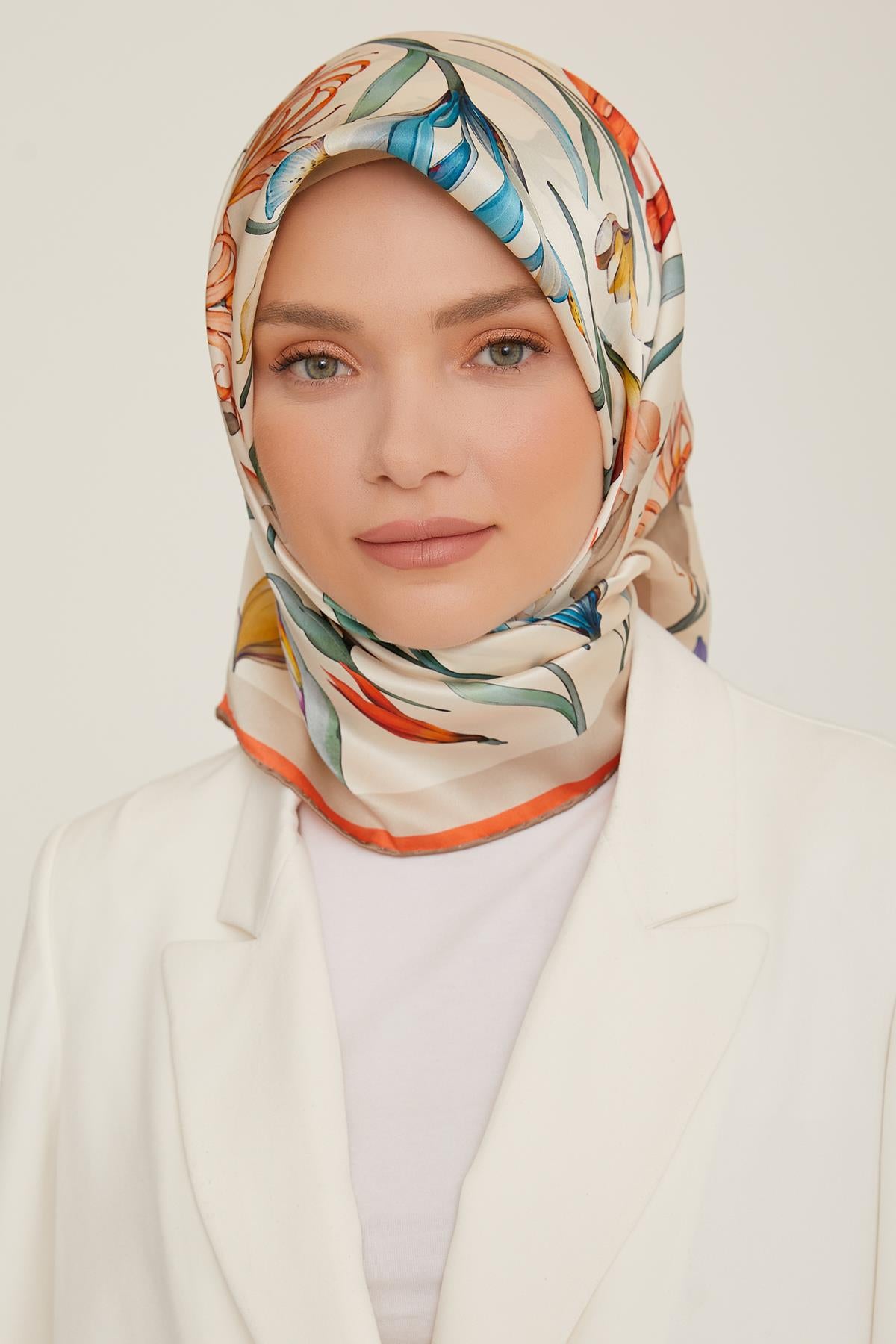 Armine Sport Twill Eşarp - 8825-03 Bej