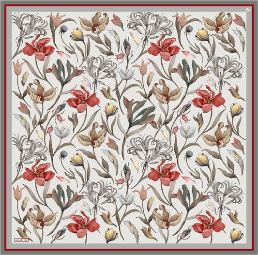 Armine Sport Twill Eşarp - 8825-04 Açık Gri