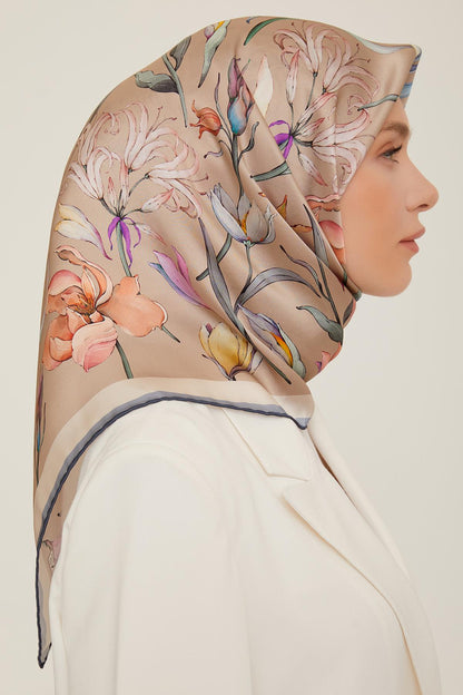 Armine Sport Twill Eşarp - 8825-32 Vizon Mavi